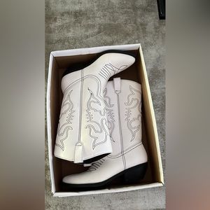 White cowboy boots